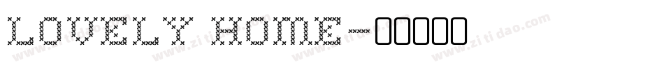 lovely home字体转换